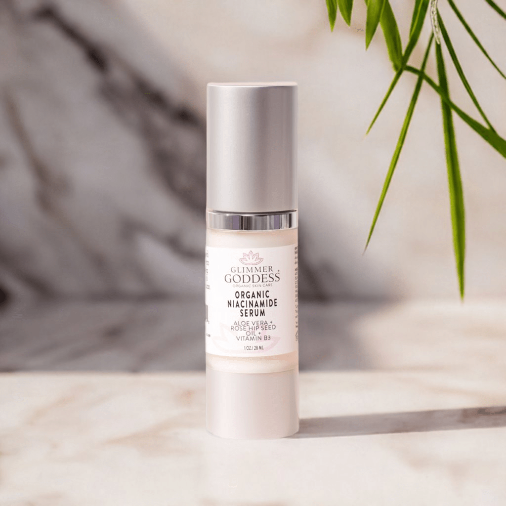 Organic Niacinamide Serum 5% by Glimmer Goddess | Pore-Refining, Smoothing